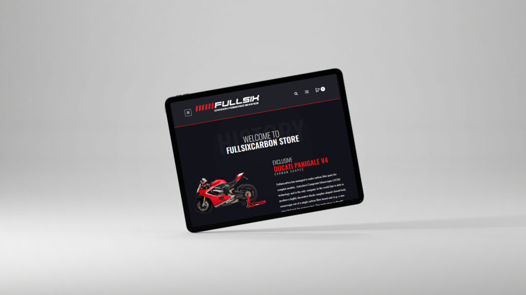 Full Six Carbon - Carbon Fibre Motor Cycle Products - Magento WordPress WooCommerce Website Design and Development - ECommerce Features and Responsive Website Design