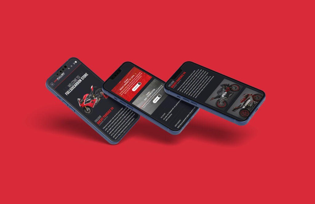 Full Six Carbon - Carbon Fibre Motor Cycle Products - Magento WordPress WooCommerce Website Design and Development - ECommerce Features and Responsive Website Design