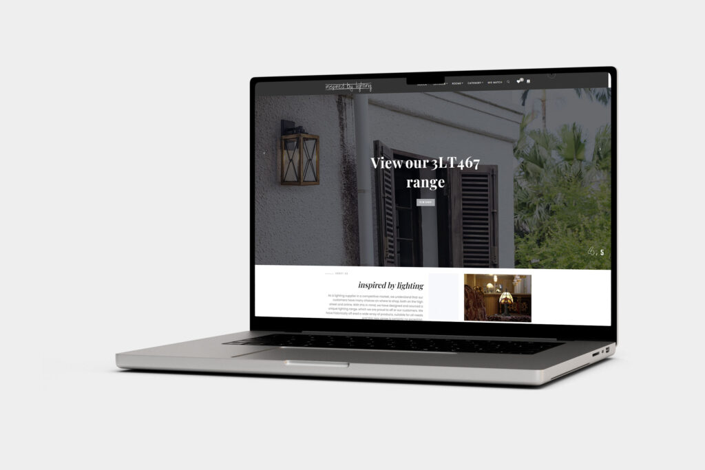 Inspired Lighting - Ecommerce portal website for lights and chandelier with multiple features and ecommerce functionalities along with full responsive layout